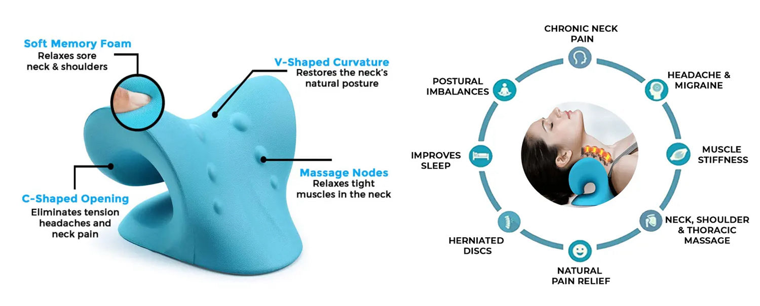 Neck Glide Pillow Features